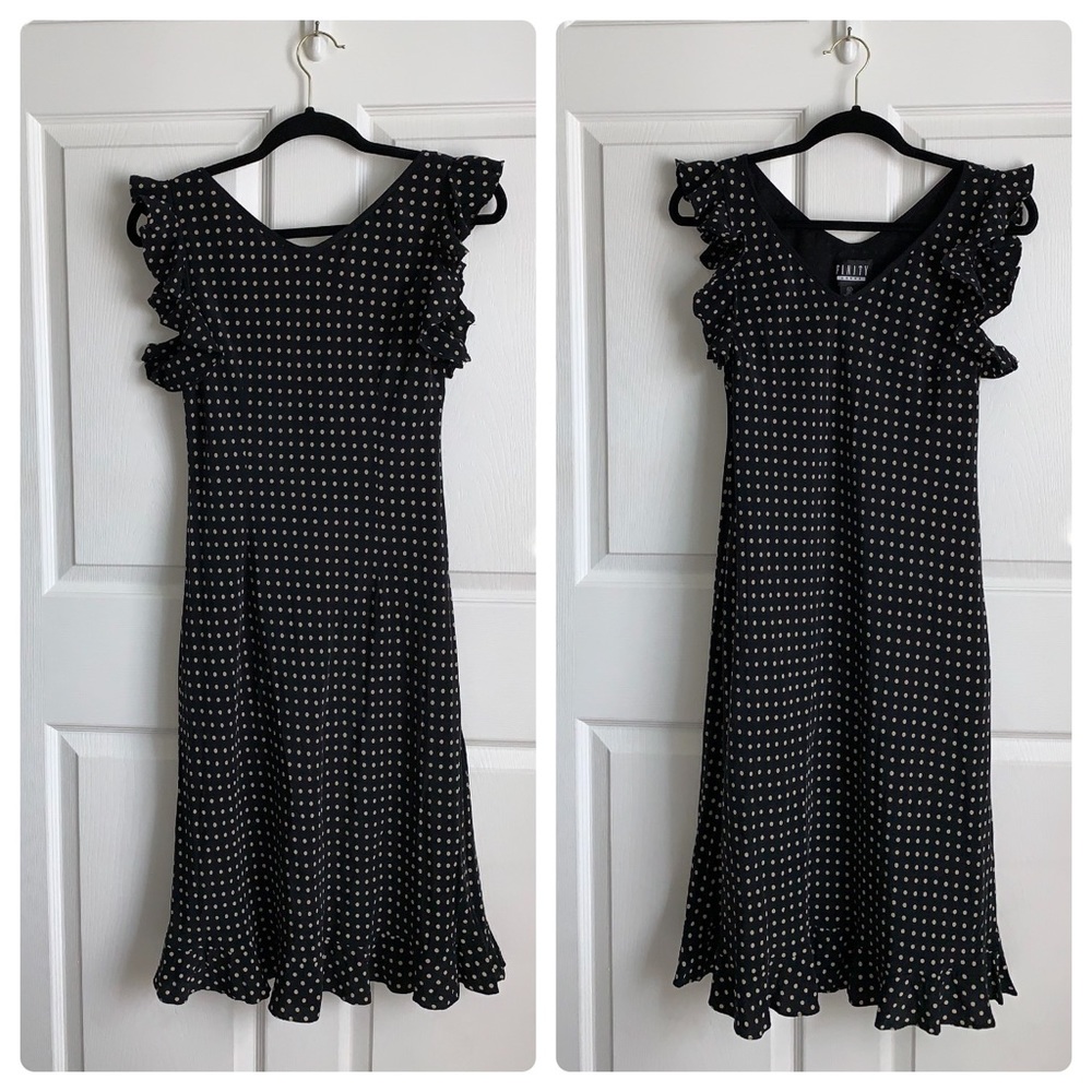 Finity polka dot dress 100% silk size 12